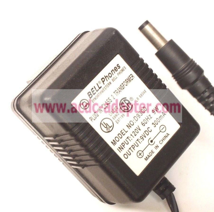 Original BellPhone D9300 9V 300mA AC Power Supply Adapter Cordless Phone Charger - Click Image to Close